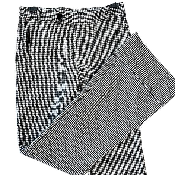 NEW! ANTHROPOLOGIE MAEVE flare wide cuffed herringbone trousers 0 - Picture 4 of 14